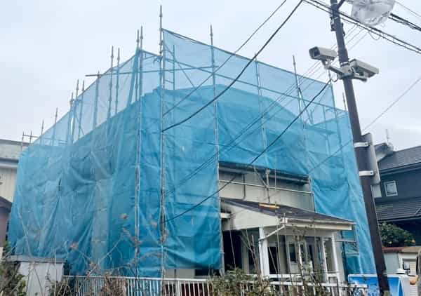 up_埼玉県内リフォーム現場 リフォーム用仮設足場 埼玉県 幸和機材