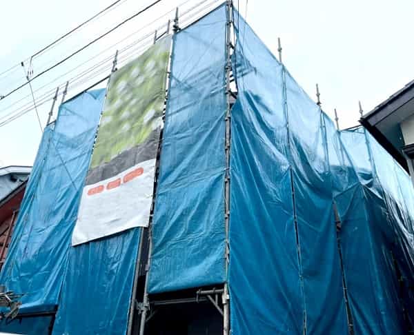 2022年3月埼玉県内 外壁修繕工事の仮設足場 埼玉県内 外壁修繕工事の仮設足場 幸和機材