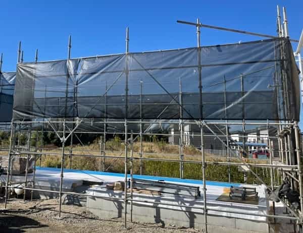 2022年3月新築分譲現場 幸和機材 埼玉県 新築先行足場