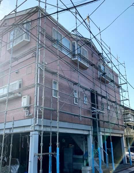 2022年4月東京都集合住宅のリフォーム仮設足場