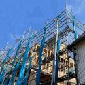 【仮設足場　施工事例】2022年5月東京都内　狭小地の一戸建て