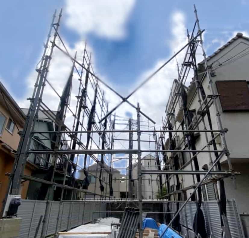 compress_リサイズ加工compress_IMG_4291 東京都 狭小 先行足場 仮設足場 幸和機材