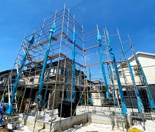 幸和機材　埼玉県　新築先行足場