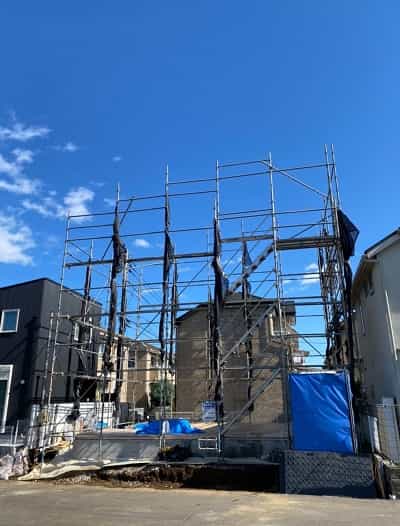 埼玉県　社屋外壁補修　仮設足場　幸和機材